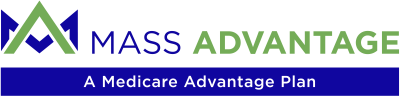 Mass Advantage logo and a blue bar with the text 'A Medicare Advantage Plan'.