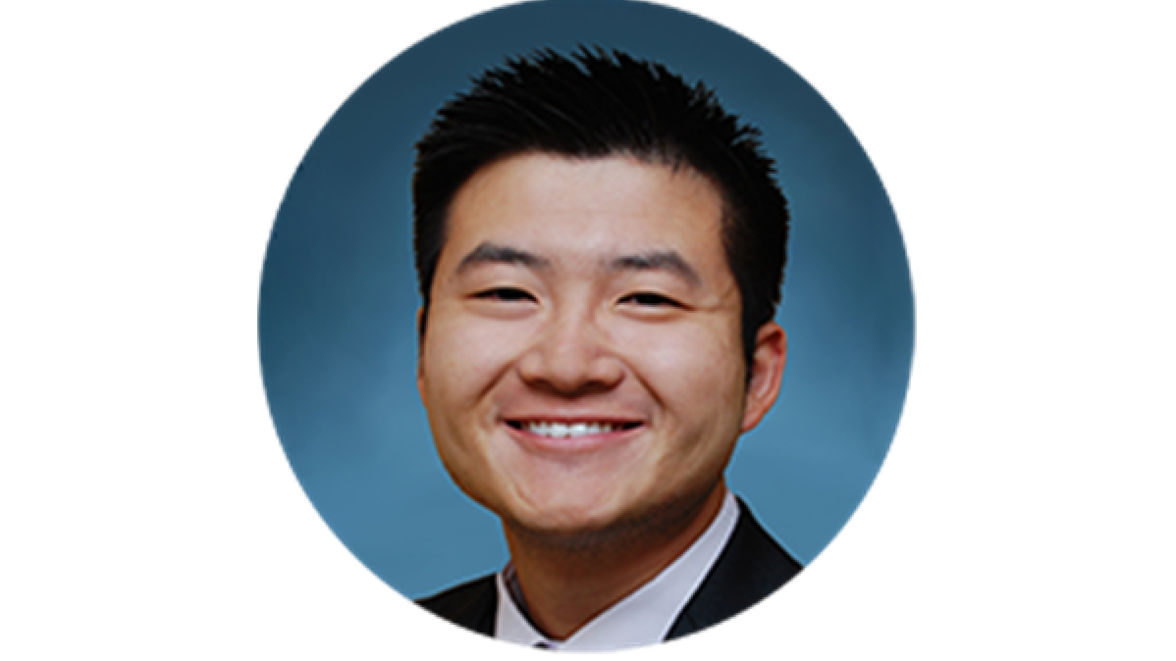 Dr. David Wang on a blue background.